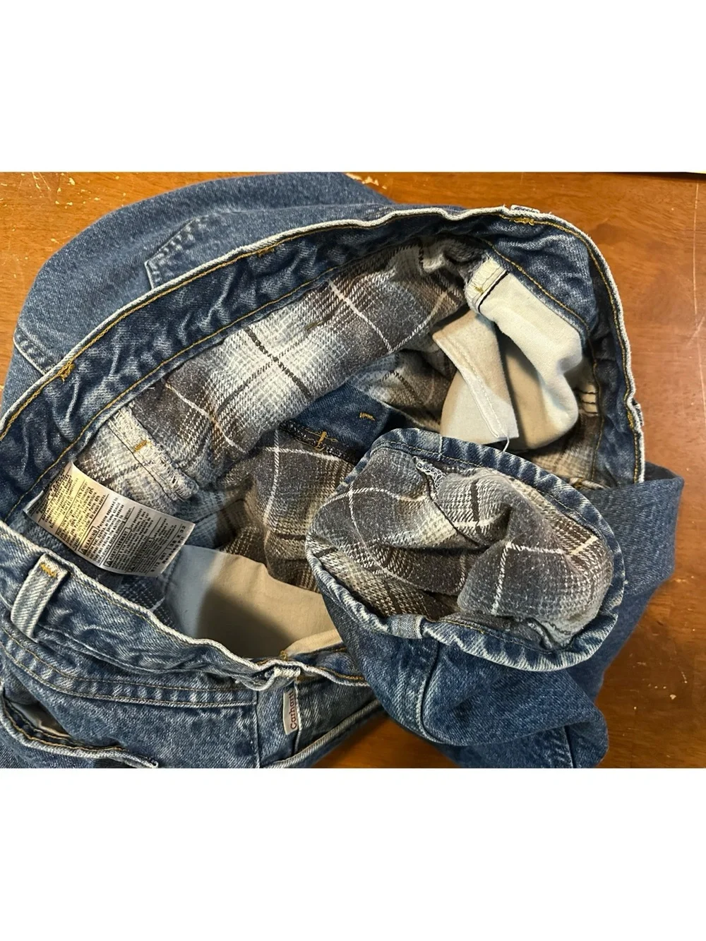 Carhartt Vintage 2006 B172 DTS Men’s Flannel Lined Relaxed Fit Denim Jeans 38x32